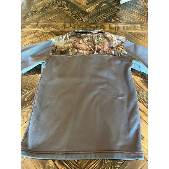 Habit Men’s Medium Gray Camo Button Pull Over Country Western Hunting Fishing - Picture 16 of 16